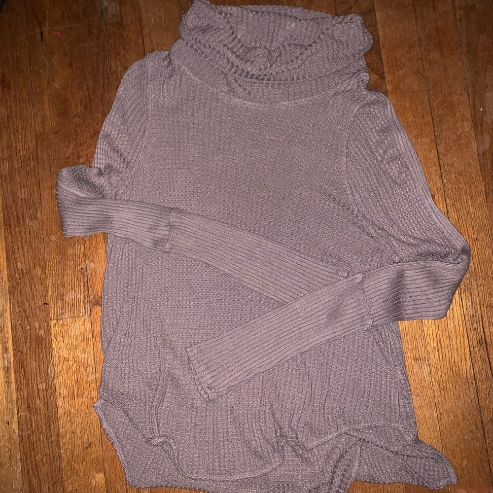 Free people turtleneck thermal Henley long sleeve